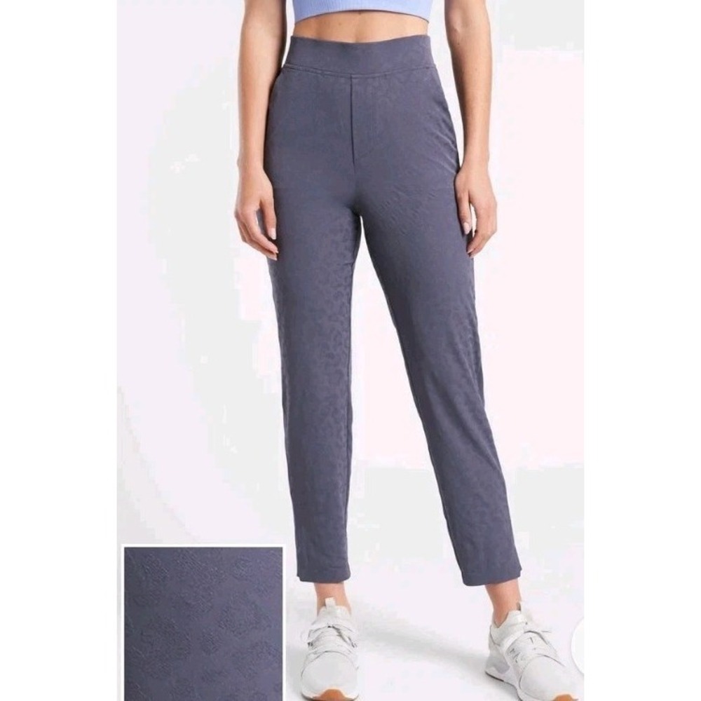 Athleta Pants‎ 4 Brooklyn Printed Ankle Stretch Zip Pockets Comfort Yoga Slim